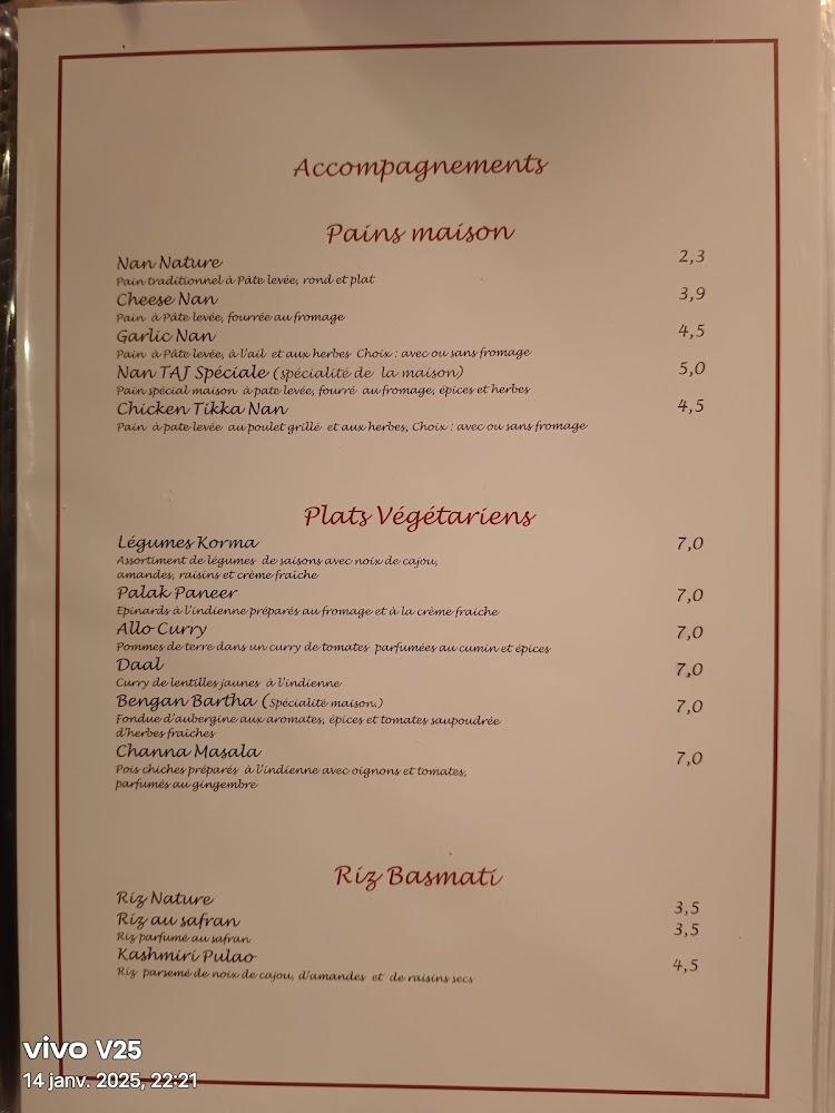 Taj Palace - Menu Image 2