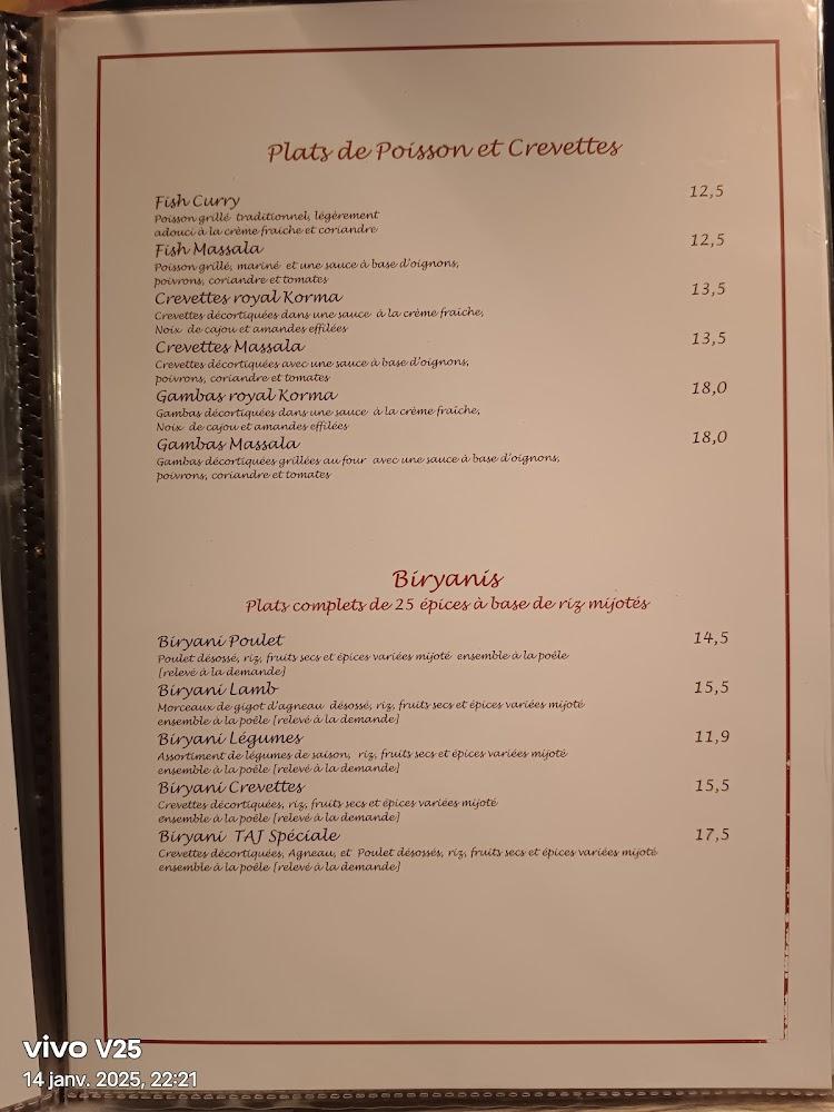 Taj Palace - Menu Image 3